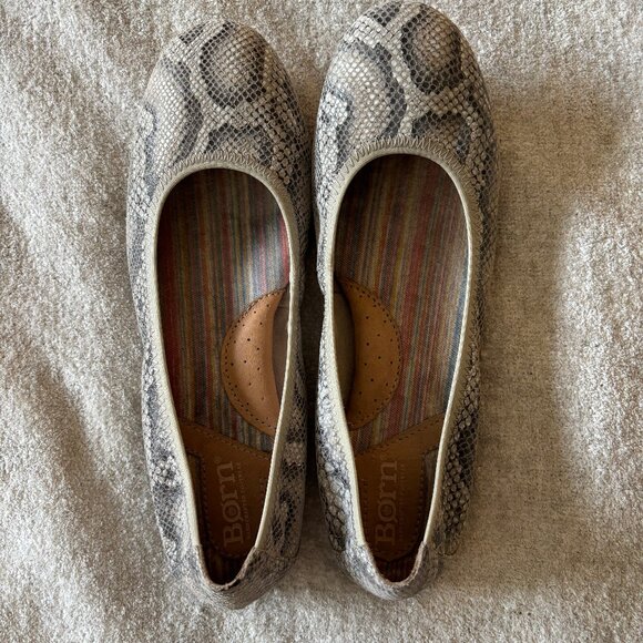 Born Julianne ballet flats, tan snake - Picture 4 of 5